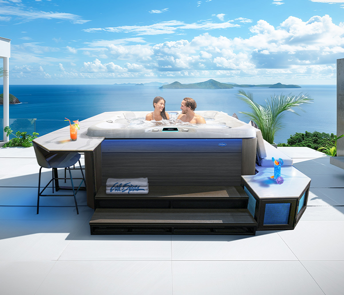 Calspas hot tub being used in a family setting - Odessa